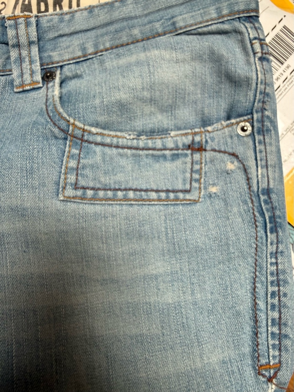 Dolce & Gabbana Light Blue Denim with Taupe Logo Patch - Picture 6 of 7
